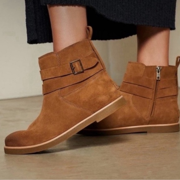 NWT UGG josefene brown suede booties size 37.5 euro/6.5/7 - Picture 2 of 4